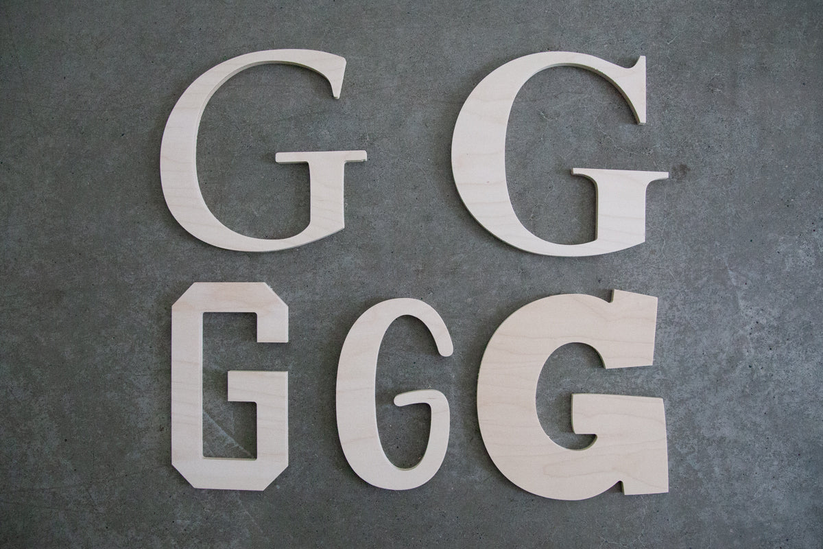 Single Letter Wooden Monogram 6"