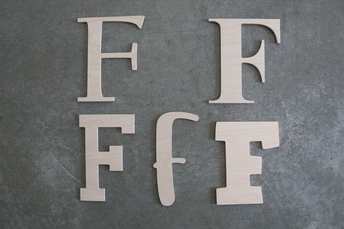 Single Letter Wooden Monogram 6"