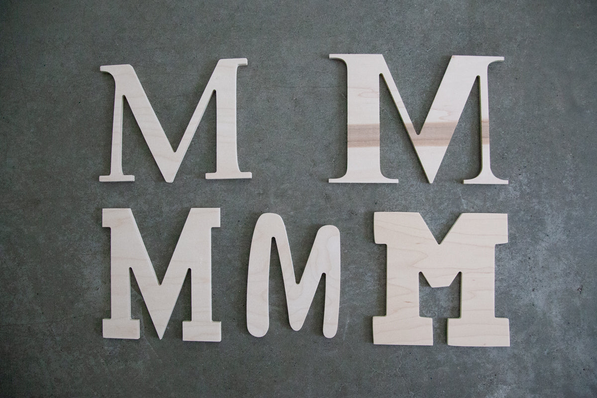 Single Letter Wooden Monogram 6"