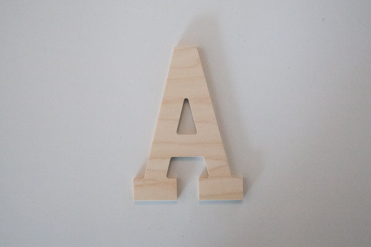 Single Letter Wooden Monogram 6"